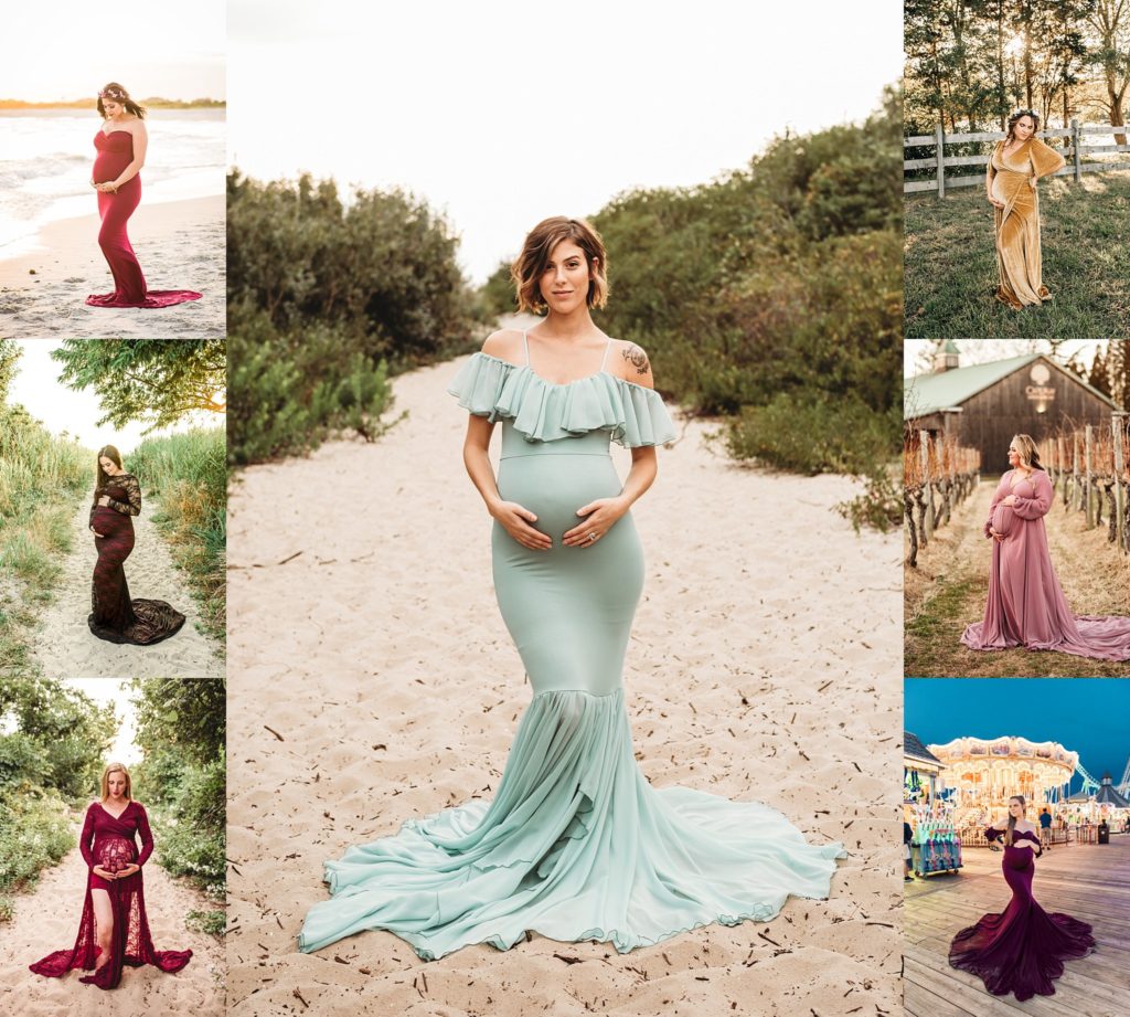 Cape May new jersey photographer with maternity dresses