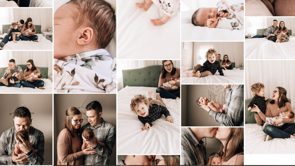 in home newborn session including all the images